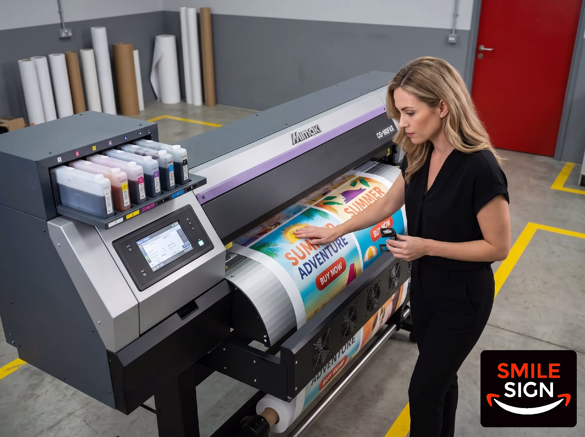 Grootformaat digitale printer voor zakelijk drukwerk en reclame prints